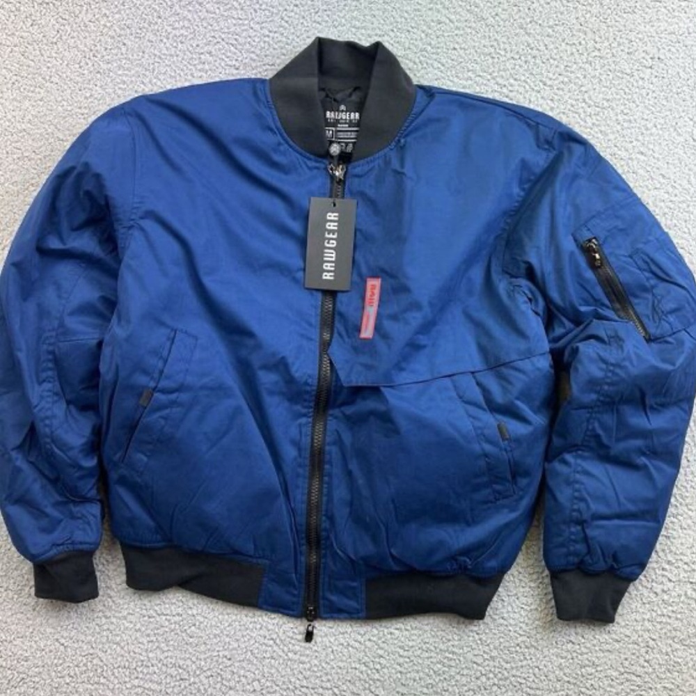RAWGEAR Blue Bomber Jacket NWT RAW GEAR